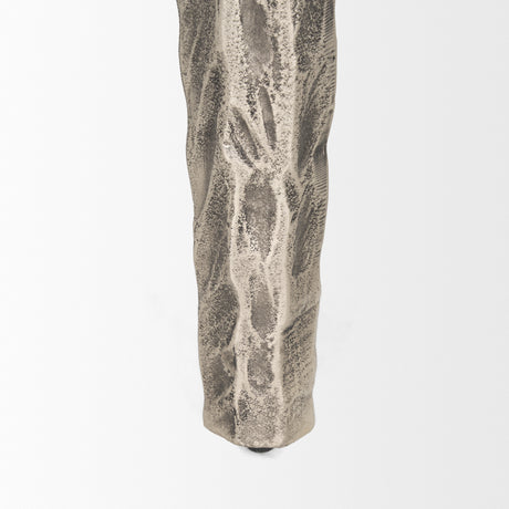 Randy Textured Silver Nickel Cast Aluminum Metal Accent Table from Mercana - Luna Furniture