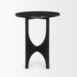 Sobi Textured Matte Black Round Metal Accent Table from Mercana - Luna Furniture