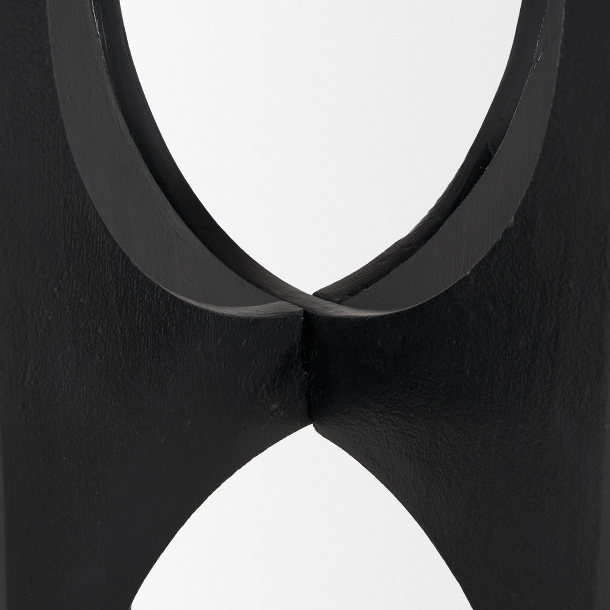Sobi Textured Matte Black Round Metal Accent Table from Mercana - Luna Furniture