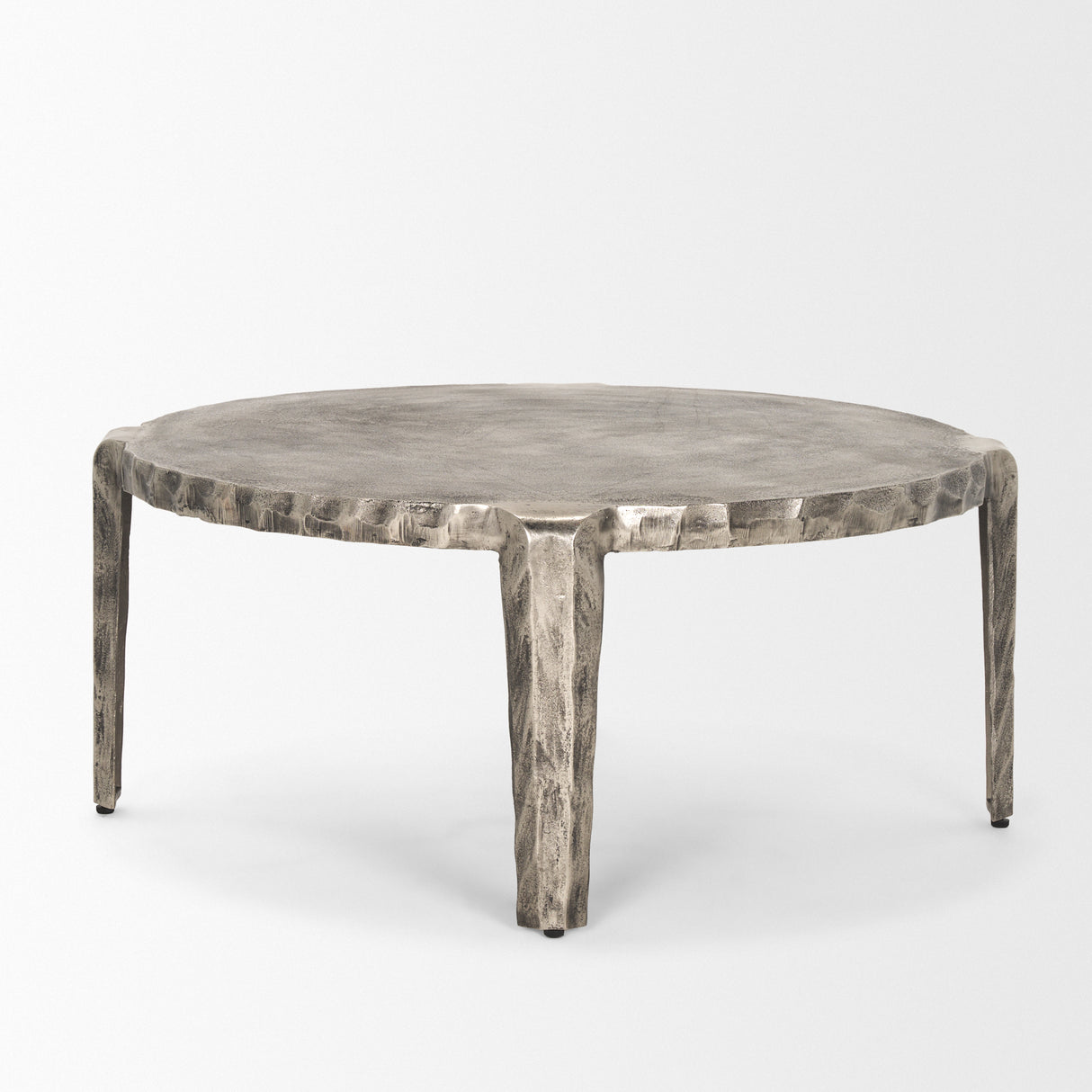 Randy Silver Nickel Cast Aluminum Metal Coffee Table from Mercana - Luna Furniture