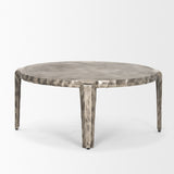 Randy Silver Nickel Cast Aluminum Metal Coffee Table from Mercana - Luna Furniture
