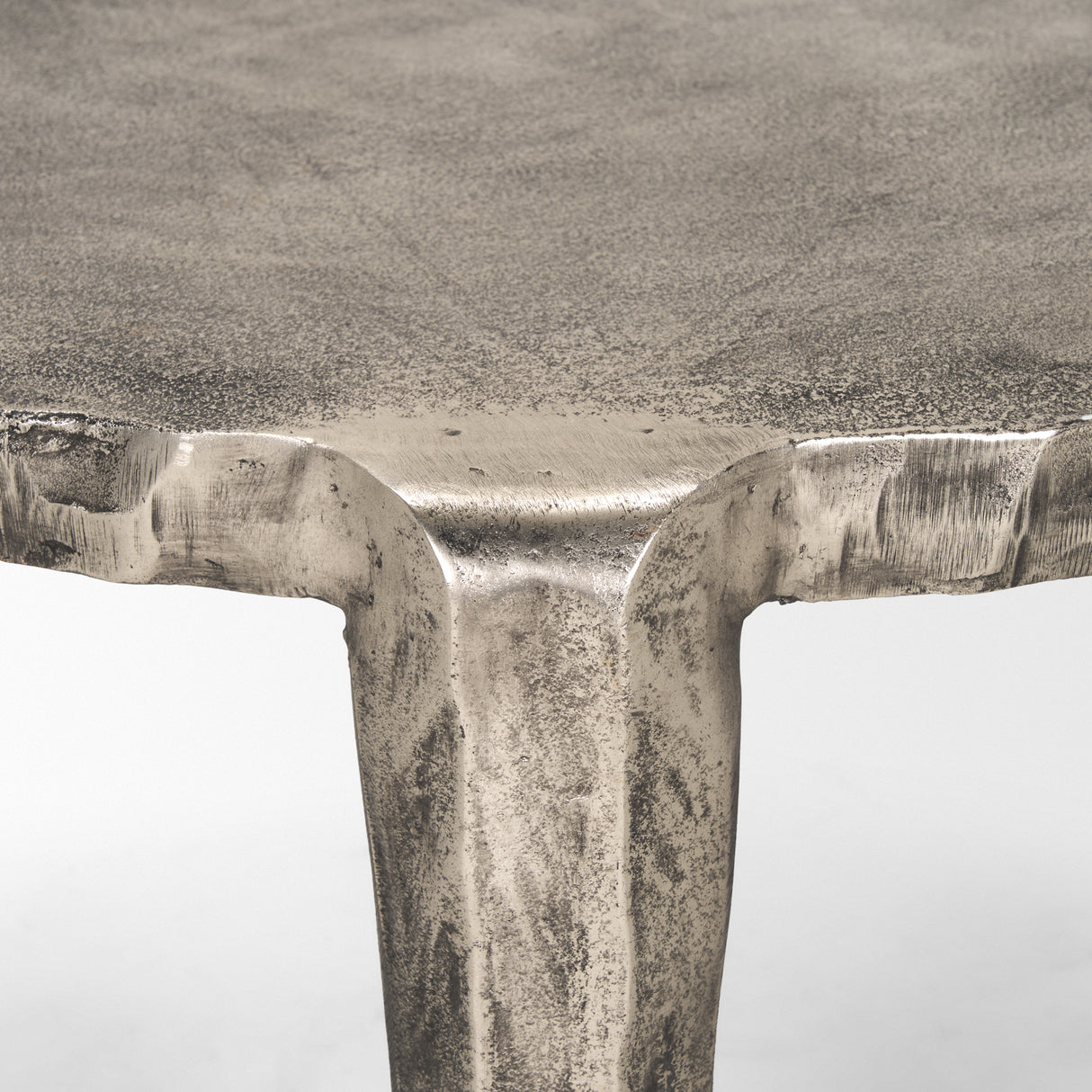 Randy Silver Nickel Cast Aluminum Metal Coffee Table from Mercana - Luna Furniture
