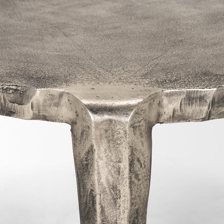 Randy Silver Nickel Cast Aluminum Metal Coffee Table from Mercana - Luna Furniture