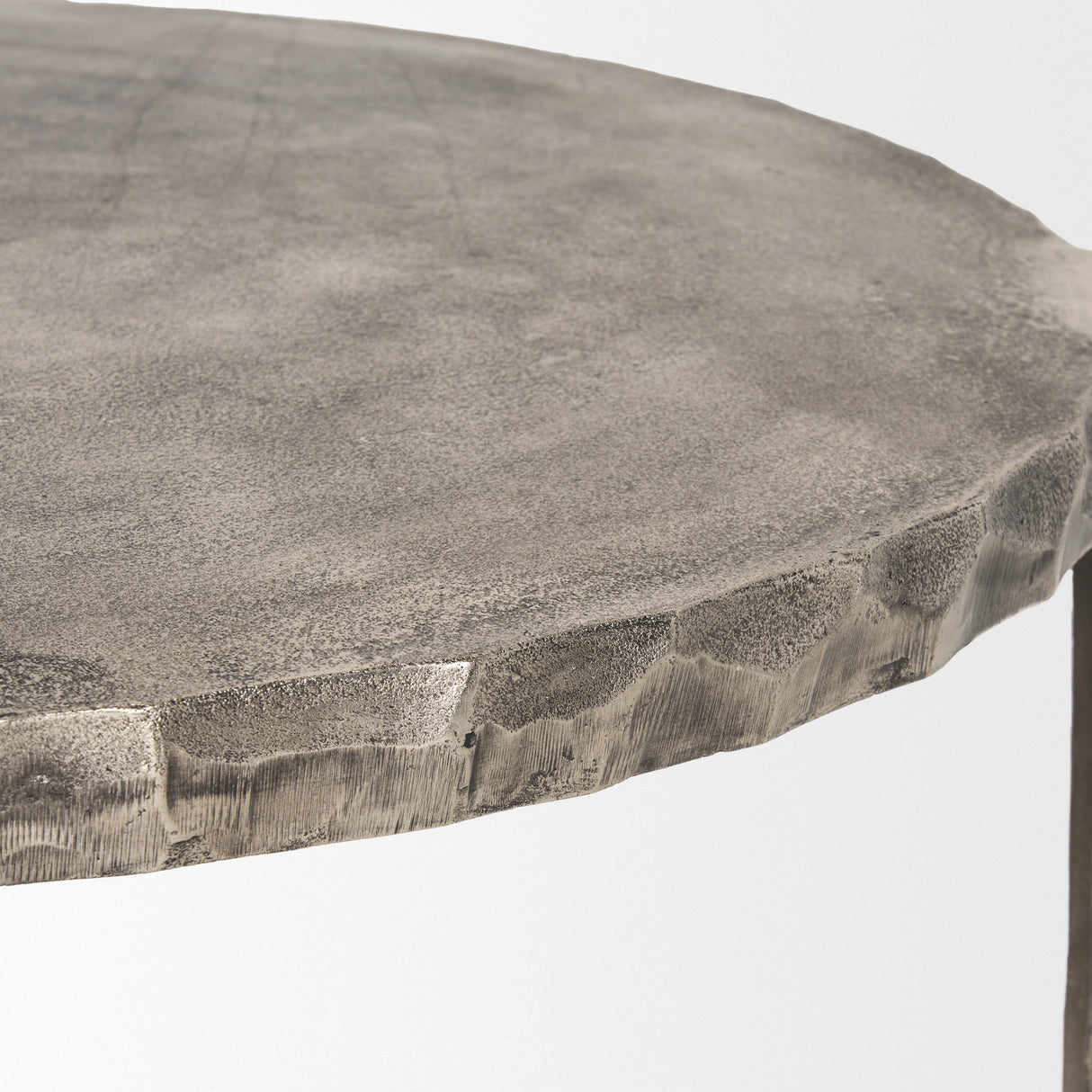 Randy Silver Nickel Cast Aluminum Metal Coffee Table from Mercana - Luna Furniture