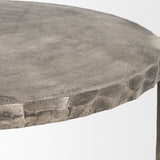 Randy Silver Nickel Cast Aluminum Metal Coffee Table from Mercana - Luna Furniture