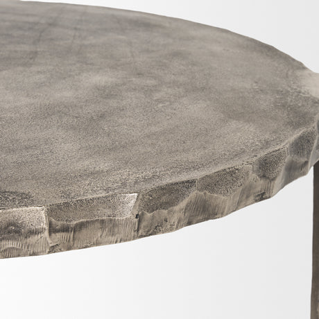 Randy Silver Nickel Cast Aluminum Metal Coffee Table from Mercana - Luna Furniture