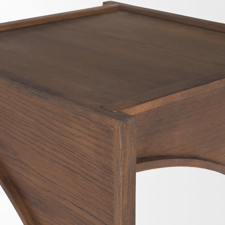 Laraya Medium Brown Wood w/ Arches End Table from Mercana - Luna Furniture