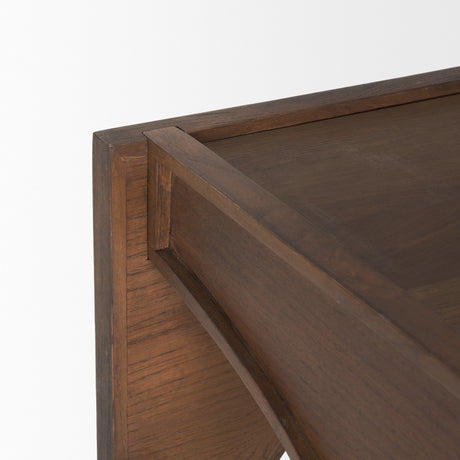Laraya Medium Brown Wood w/ Arches End Table from Mercana - Luna Furniture