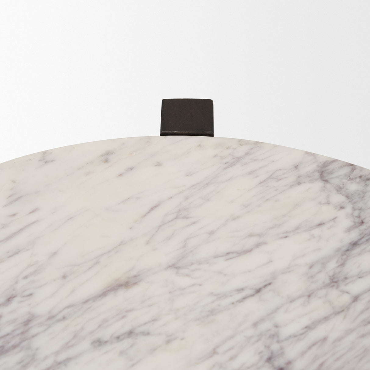 Bianca Dark Brown Wood w/ Marble Round Accent Table from Mercana - Luna Furniture
