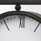 Raisa Black w/ Gold Antiquing Metal Table Clock from Mercana - Luna Furniture