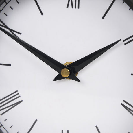 Raisa Black w/ Gold Antiquing Metal Table Clock from Mercana - Luna Furniture