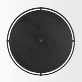 Rani Matte Black Metal w/ Wood Wall Clock from Mercana - Luna Furniture