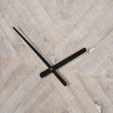Rani Matte Black Metal w/ Wood Wall Clock from Mercana - Luna Furniture