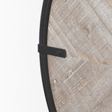 Rani Matte Black Metal w/ Wood Wall Clock from Mercana - Luna Furniture