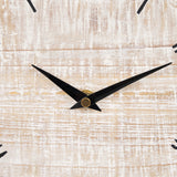 Raja Matte Black Metal w/ Wood Table Clock from Mercana - Luna Furniture