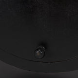 Raja Matte Black Metal w/ Wood Table Clock from Mercana - Luna Furniture