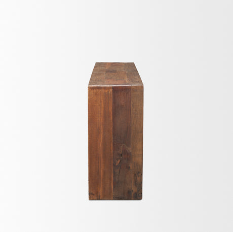 Estelle Rustic Brown Reclaimed Wood Console Table from Mercana - Luna Furniture