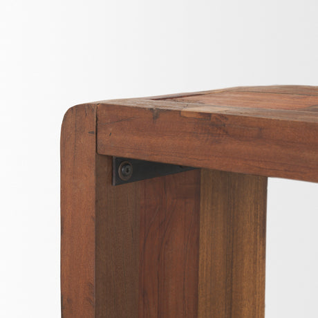 Estelle Rustic Brown Reclaimed Wood Console Table from Mercana - Luna Furniture