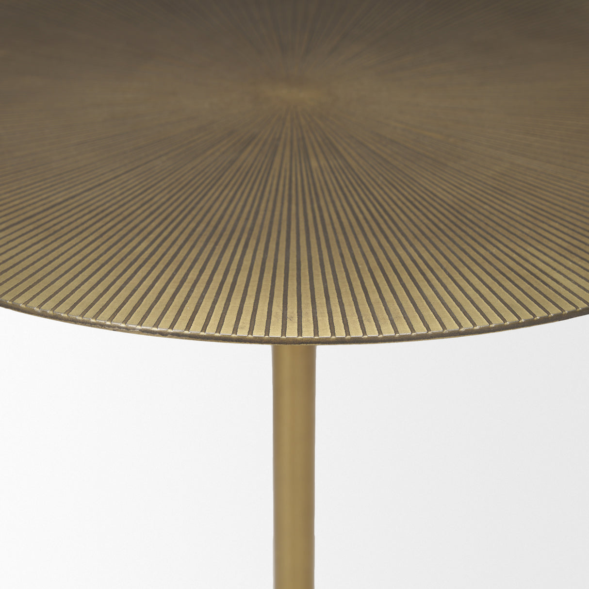 Rini Gold Metal and White Marble Accent Table from Mercana - Luna Furniture