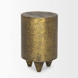 Rosh Textured Gold Metal w/ Acid Wash Accent Table from Mercana - Luna Furniture