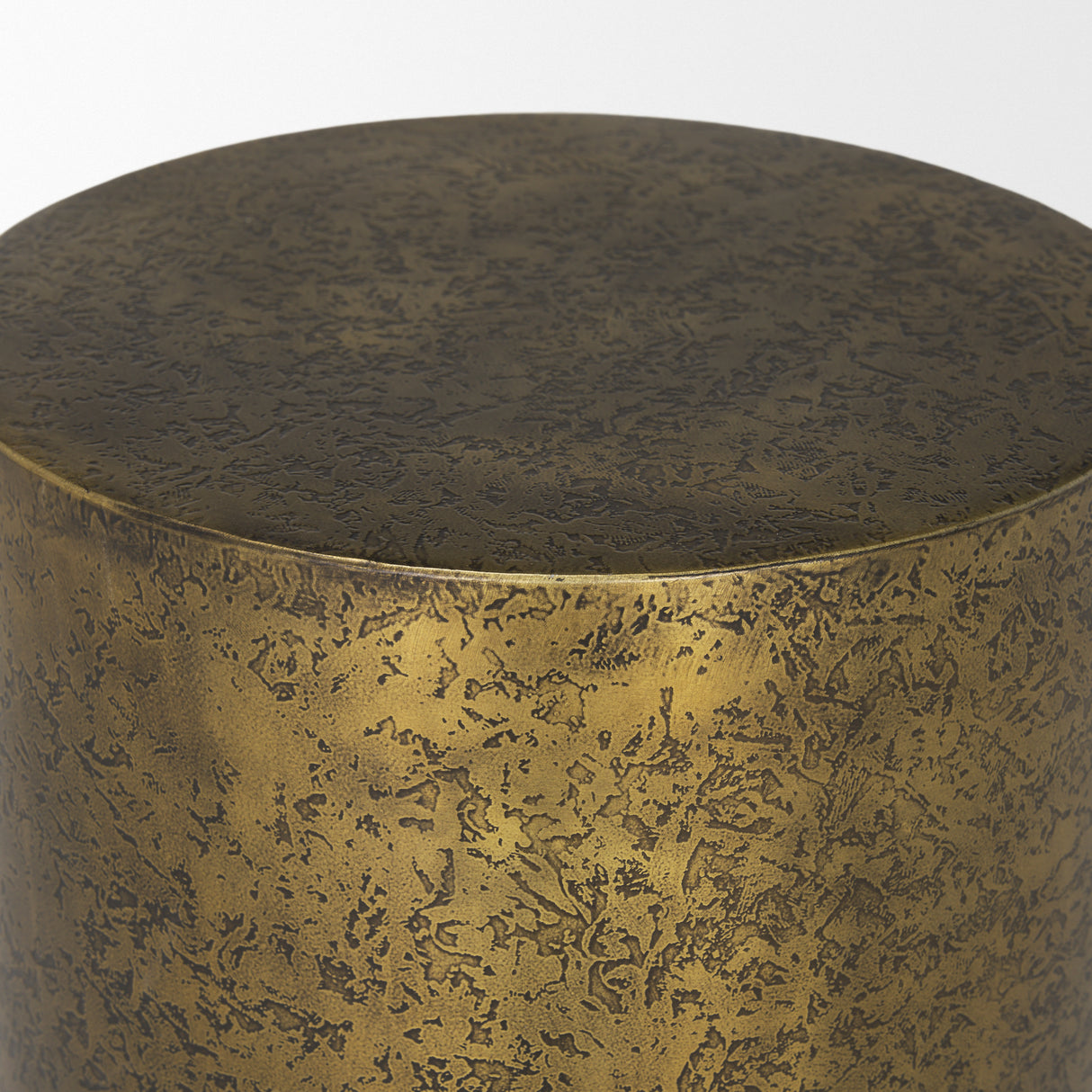 Rosh Textured Gold Metal w/ Acid Wash Accent Table from Mercana - Luna Furniture