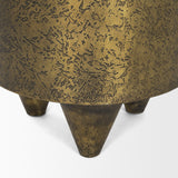 Rosh Textured Gold Metal w/ Acid Wash Accent Table from Mercana - Luna Furniture