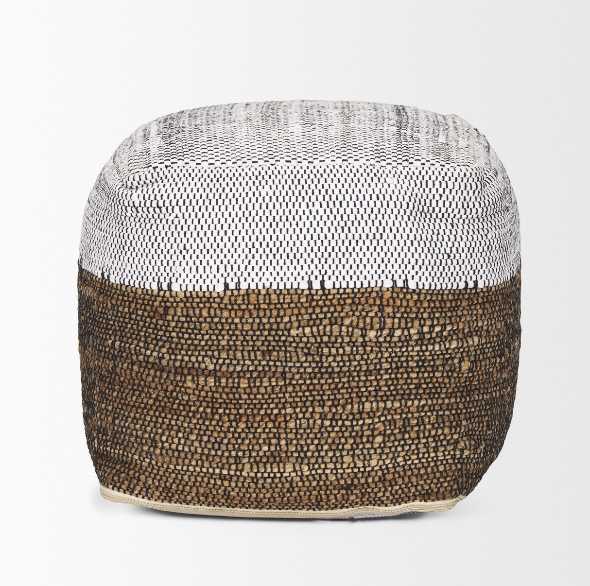 Samiya Jute w/ White Cotton Pouf from Mercana - Luna Furniture