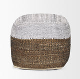 Samiya Jute w/ White Cotton Pouf from Mercana - Luna Furniture
