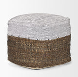Samiya Jute w/ White Cotton Pouf from Mercana - Luna Furniture