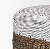 Samiya Jute w/ White Cotton Pouf from Mercana - Luna Furniture
