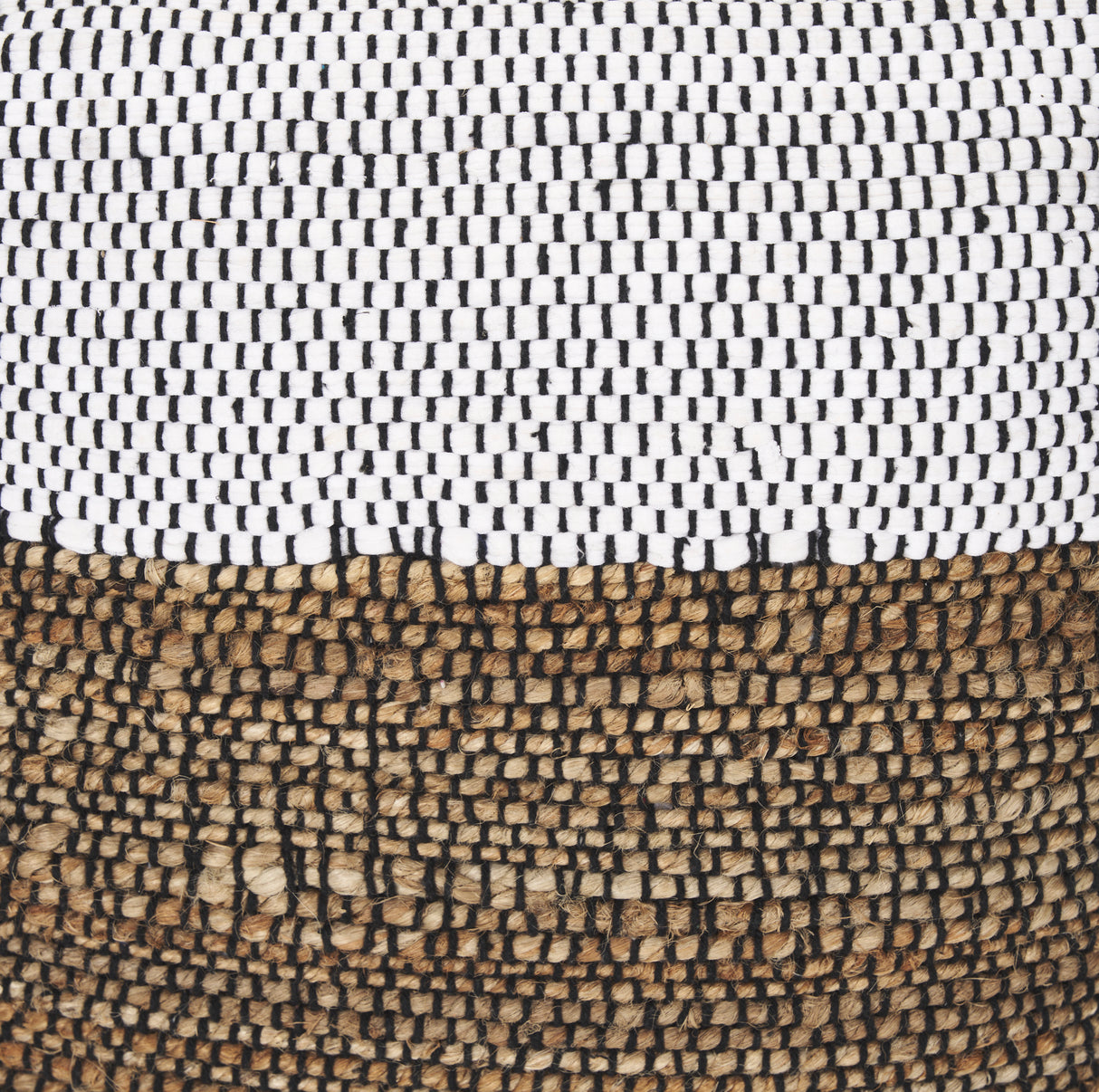 Samiya Jute w/ White Cotton Pouf from Mercana - Luna Furniture