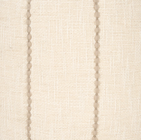 Sachi Beige w/ Stitching Pouf from Mercana - Luna Furniture