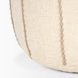 Sachi Beige w/ Stitching Pouf from Mercana - Luna Furniture