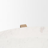 Bianca Light Brown Wood w/ Round Marble Top Coffee Table from Mercana - Luna Furniture