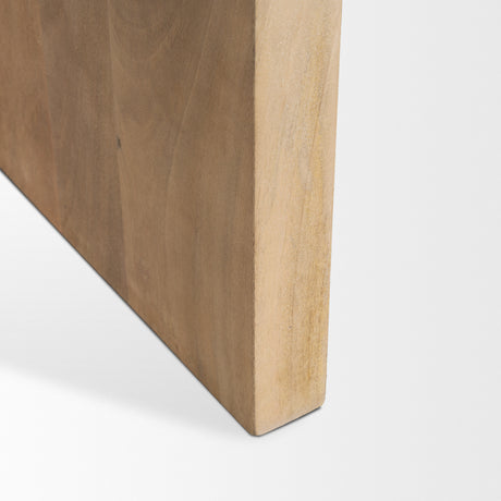 Bianca Light Brown Wood w/ Round Marble Top Coffee Table from Mercana - Luna Furniture
