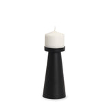 Quadir Medium Matte Black Metal Candle Holder from Mercana - Luna Furniture