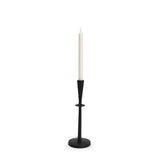 Qwin Matte Black Cast Aluminum Medium Candle Holder from Mercana - Luna Furniture