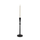 Qwin Matte Black Cast Aluminum Tall Candle Holder from Mercana - Luna Furniture