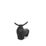 Radu Small Matte Black Metal Bull Decorative Object from Mercana - Luna Furniture