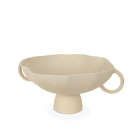 Radka Beige Textured Large Metal Decorative Bowl from Mercana - Luna Furniture