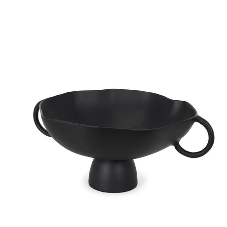 Radka Large Matte Black Metal Decorative Bowl from Mercana - Luna Furniture
