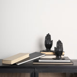 Praying Hands Bronze Cast Iron Book Ends from Mercana - Luna Furniture