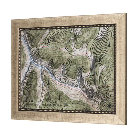 Adventure Map by Chad Mackay a Hand Embelished Textured Framed Art Print from Mercana - Luna Furniture