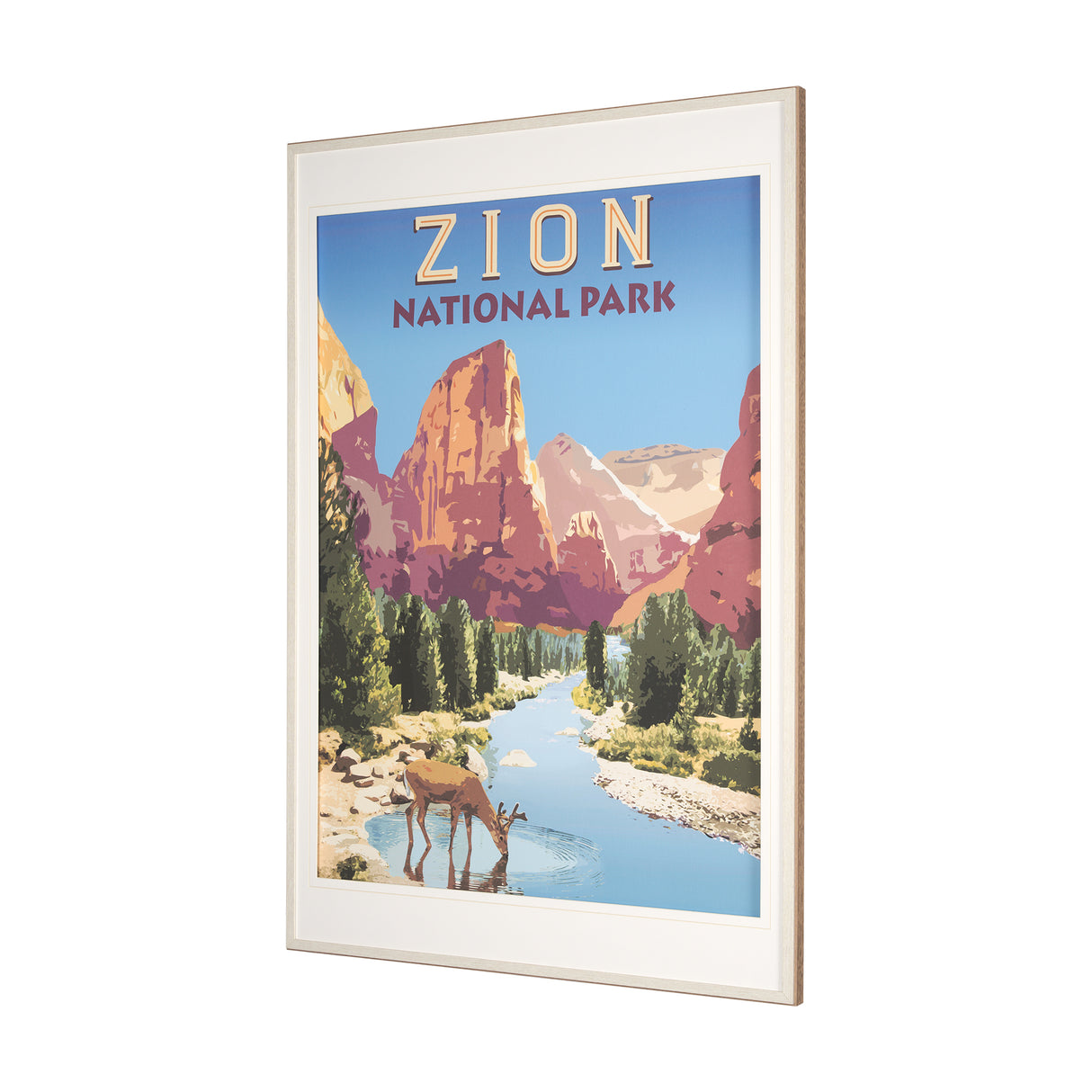 National Park - Zion by Mark Chandon a Framed Art Print Matted under Glass from Mercana - Luna Furniture