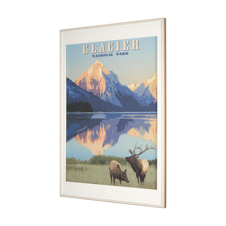 National Park - Glacier by Mark Chandon a Framed Art Print Matted under Glass from Mercana - Luna Furniture