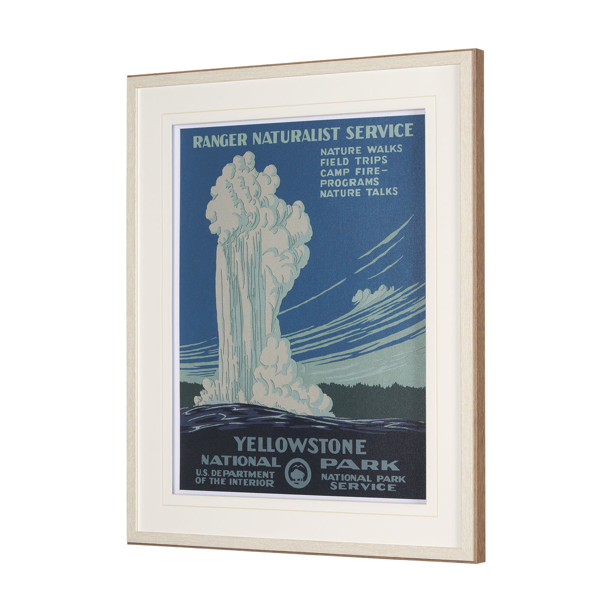 Yellowstone National Park by The Vinatage Collection a Framed Art Print Matted under Glass from Mercana - Luna Furniture