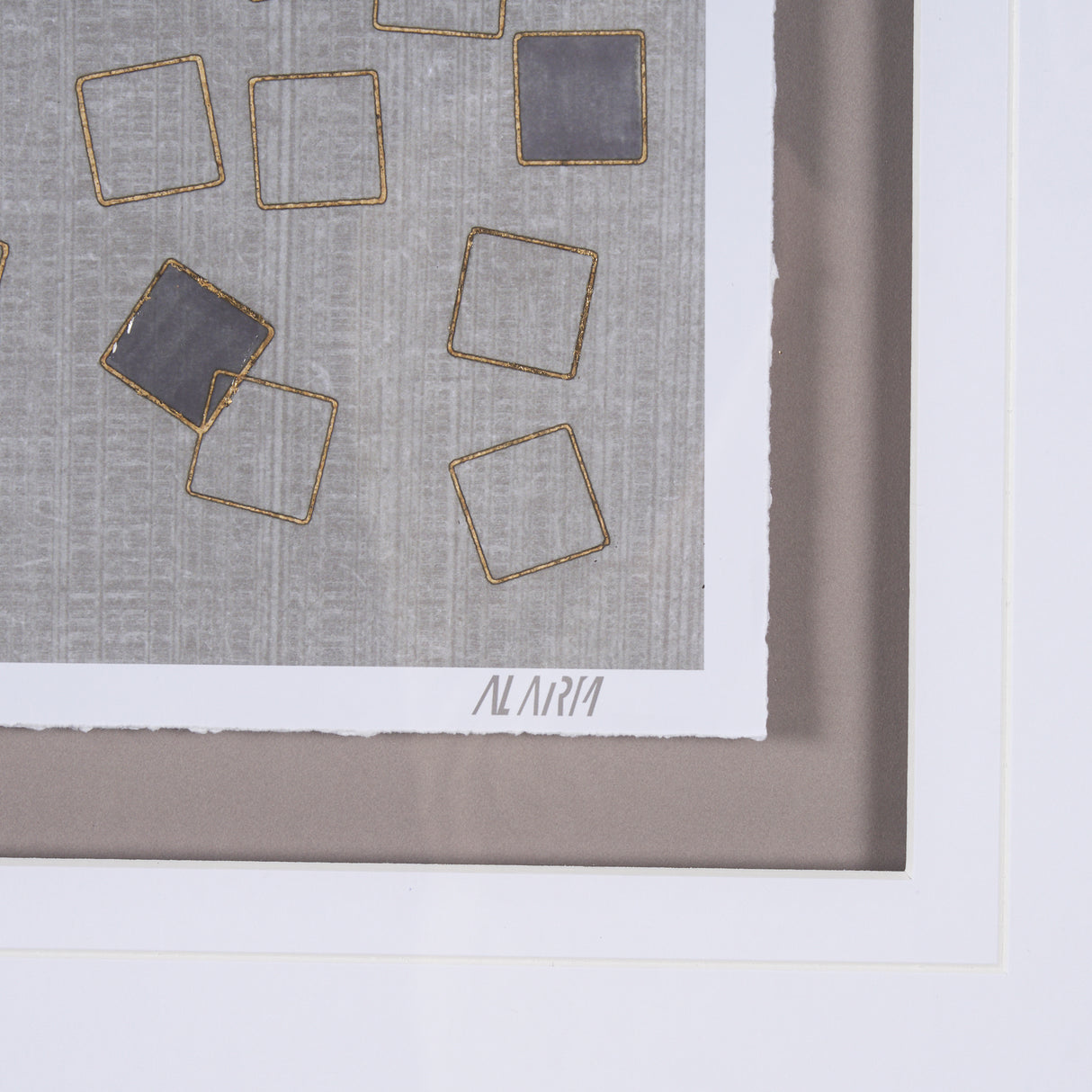 Broken Puzzle II by Mercana Studio a Hand Embellished Textured Framed Art Print Matted under Glass from Mercana - Luna Furniture