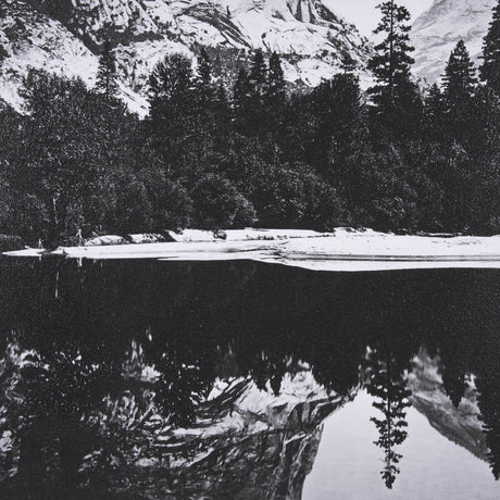 Mirror Lake by Carleton E Watkins a Hand Embellished Textured Framed Photo Art Print from Mercana - Luna Furniture