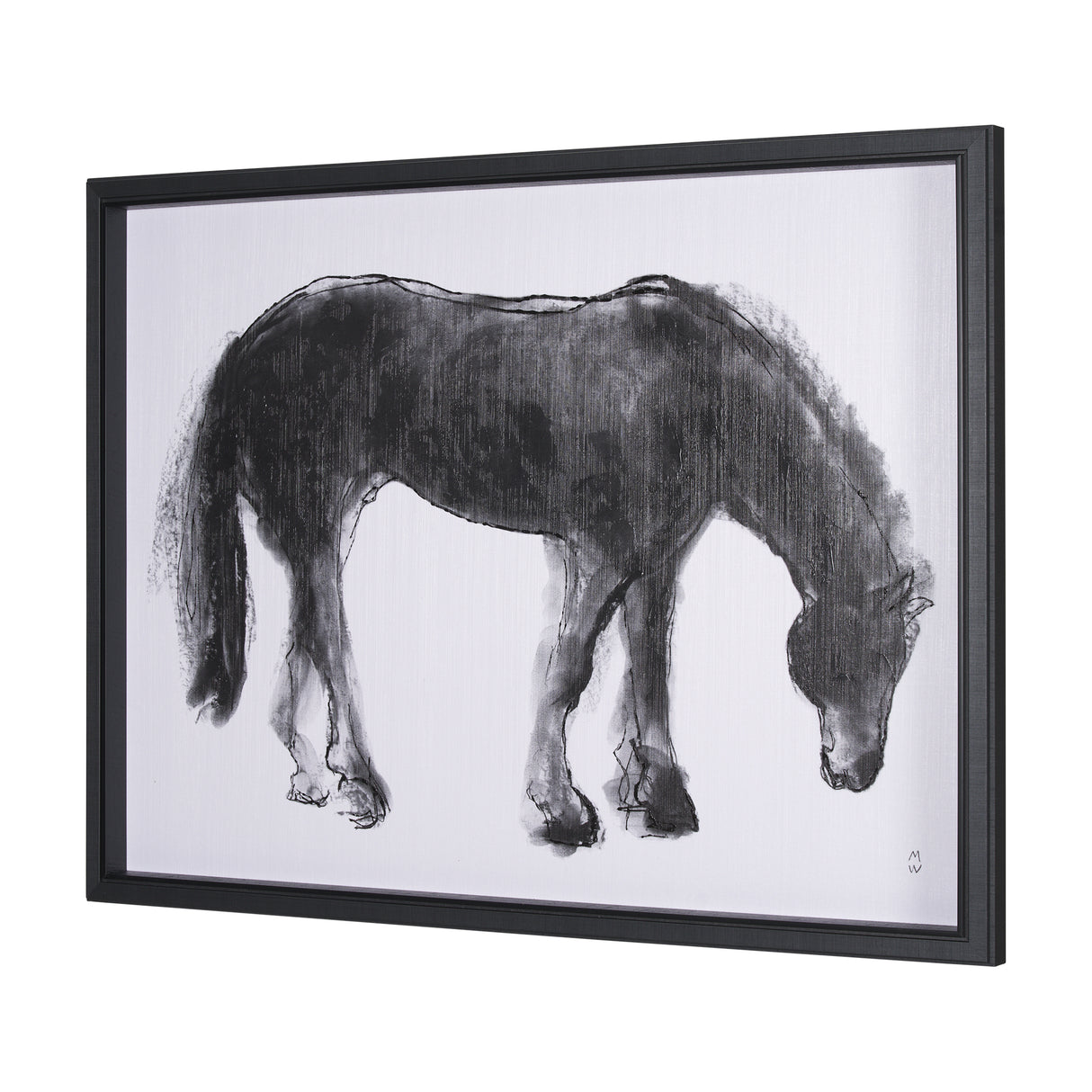 Equine Sketch 3 by Manny Woodart a Hand Embellished Textured Framed Art Print from Mercana - Luna Furniture