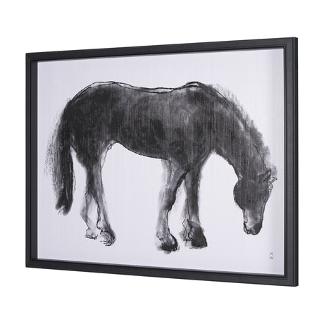 Equine Sketch 3 by Manny Woodart a Hand Embellished Textured Framed Art Print from Mercana - Luna Furniture